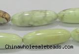 CLE36 15.5 inches 10*30mm rice lemon turquoise beads wholesale