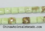 CLE38 15.5 inches 8*8mm square lemon turquoise beads wholesale