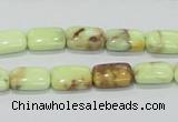 CLE40 15.5 inches 8*12mm rectangle lemon turquoise beads wholesale