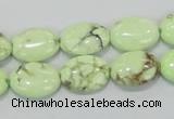 CLE46 15.5 inches 12*16mm oval lemon turquoise beads wholesale