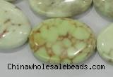 CLE47 15.5 inches 22*30mm oval lemon turquoise beads wholesale