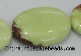 CLE48 15.5 inches 30*40mm oval lemon turquoise beads wholesale