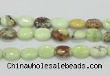 CLE52 15.5 inches 8*10mm oval lemon turquoise beads wholesale