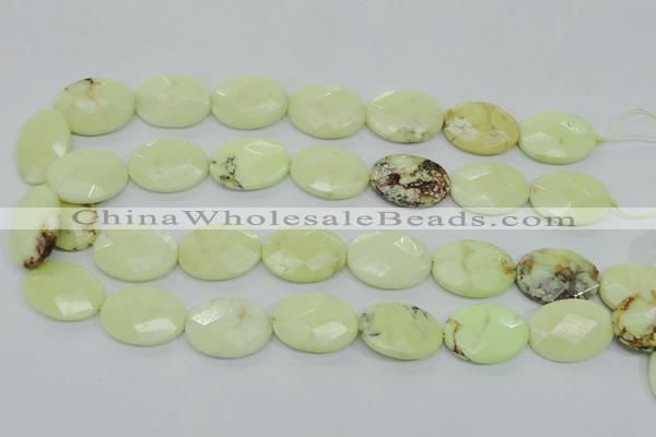 CLE57 15.5 inches 18*25mm faceted oval lemon turquoise beads