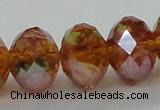 CLG21 13.5 inches 9*12mm faceted rondelle handmade lampwork beads