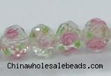 CLG31 15 inches 8*10mm faceted rondelle handmade lampwork beads