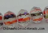CLG37 14 inches 8*10mm faceted rondelle handmade lampwork beads