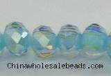 CLG42 14 inches 8*10mm faceted rondelle handmade lampwork beads