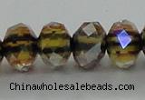 CLG43 14 inches 8*10mm faceted rondelle handmade lampwork beads