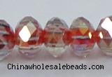 CLG47 13 inches 9*12mm faceted rondelle handmade lampwork beads