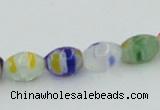 CLG503 16 inches 6*8mm rice lampwork glass beads wholesale