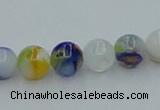 CLG508 16 inches 6mm round lampwork glass beads wholesale