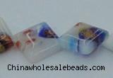 CLG529 16 inches 10*10mm diamond lampwork glass beads wholesale