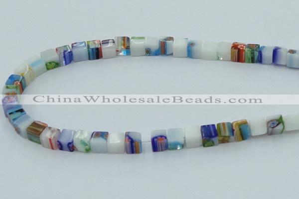 CLG531 16 inches 6*6mm cube lampwork glass beads wholesale