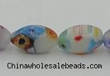 CLG537 16 inches 8*12mm rice lampwork glass beads wholesale