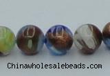 CLG540 16 inches 8mm round goldstone & lampwork glass beads