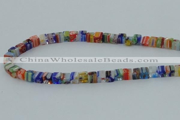 CLG562 16 inches 6*6mm cube lampwork glass beads wholesale