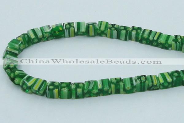 CLG565 16 inches 8*8mm cube lampwork glass beads wholesale