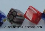 CLG570 16 inches 10*10mm cube lampwork glass beads wholesale