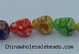 CLG572 16 inches 8*11mm teardrop lampwork glass beads wholesale