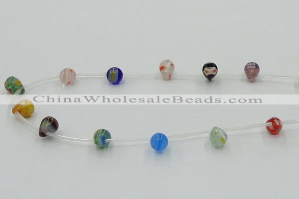 CLG573 16 inches 8*10mm teardrop lampwork glass beads wholesale