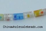 CLG575 16 inches 4*6mm cylinder lampwork glass beads wholesale