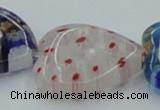 CLG584 16 inches 22*22mm heart lampwork glass beads wholesale