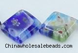 CLG586 16 inches 14*14mm diamond lampwork glass beads wholesale