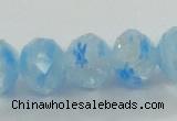 CLG59 15 inches 8*10mm faceted rondelle handmade lampwork beads