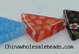 CLG594 16 inches 20*20mm triangle lampwork glass beads wholesale