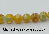 CLG601 16 inches 6mm round lampwork glass beads wholesale