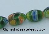 CLG612 5PCS 16 inches 7*12mm rice lampwork glass beads wholesale