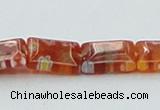 CLG618 5PCS 16 inches 8*10mm rectangle lampwork glass beads wholesale