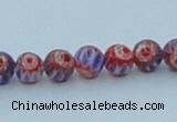 CLG628 10PCS 16 inches 6mm round lampwork glass beads wholesale