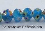 CLG65 15 inches 8*10mm faceted rondelle handmade lampwork beads
