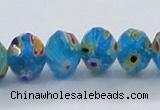 CLG65 15 inches 8*10mm faceted rondelle handmade lampwork beads