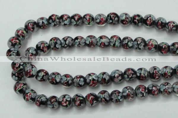 CLG754 15.5 inches 10mm round lampwork glass beads wholesale