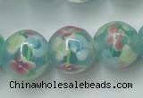 CLG758 15 inches 12mm round lampwork glass beads wholesale