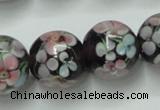 CLG765 15 inches 12mm round lampwork glass beads wholesale