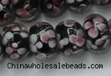 CLG766 14.5 inches 8*12mm rondelle lampwork glass beads wholesale