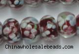 CLG767 14.5 inches 8*12mm rondelle lampwork glass beads wholesale