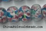 CLG772 14.5 inches 8*12mm rondelle lampwork glass beads wholesale