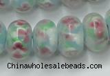 CLG773 14.5 inches 8*12mm rondelle lampwork glass beads wholesale
