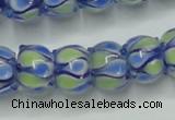 CLG781 14 inches 8*12mm rondelle lampwork glass beads wholesale