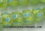 CLG783 14 inches 8*12mm rondelle lampwork glass beads wholesale