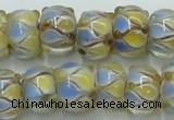 CLG784 14 inches 8*12mm rondelle lampwork glass beads wholesale