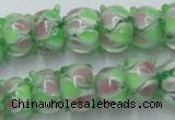 CLG785 14.5 inches 8*12mm rondelle lampwork glass beads wholesale