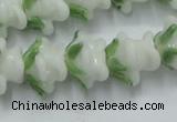 CLG796 15.5 inches 11*13mm rose lampwork glass beads wholesale