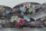 CLG871 15.5 inches 10*20mm rice lampwork glass beads wholesale