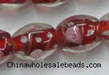 CLG879 15 inches 12*15mm oval lampwork glass beads wholesale